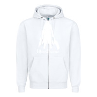 White bloodborne zipped Zipper Hoodie - linhVisuals