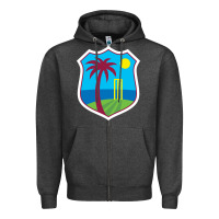 Charcoal Heather west indies cricket Zipper Hoodie - linhVisuals
