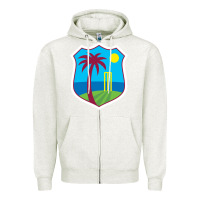 Oatmeal Heather west indies cricket Zipper Hoodie - linhVisuals