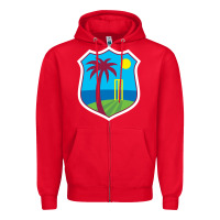 Red west indies cricket Zipper Hoodie - linhVisuals