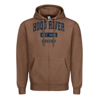 Chestnut hood river oregon or vintage sports established navy design t shirt Zipper Hoodie - linhVisuals