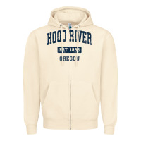 Sandshell hood river oregon or vintage sports established navy design t shirt Zipper Hoodie - linhVisuals