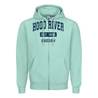 Seafoam hood river oregon or vintage sports established navy design t shirt Zipper Hoodie - linhVisuals