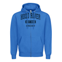True Royal hood river oregon or vintage sports established navy design t shirt Zipper Hoodie - linhVisuals