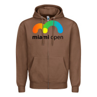 Chestnut miami open Zipper Hoodie - linhVisuals