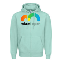 Seafoam miami open Zipper Hoodie - linhVisuals