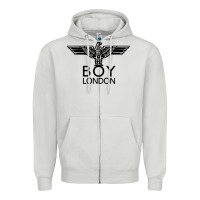 Dove Grey boy london Zipper Hoodie - linhVisuals