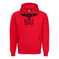 Red boy london Zipper Hoodie - linhVisuals