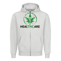 Dove Grey healthcare thc marijuana cannabis medical Zipper Hoodie - linhVisuals