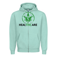 Seafoam healthcare thc marijuana cannabis medical Zipper Hoodie - linhVisuals