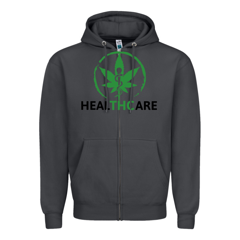 Healthcare Thc Marijuana Cannabis Medical Zipper Hoodie by linhVisuals | Teevron
