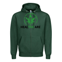 Sports Green healthcare thc marijuana cannabis medical Zipper Hoodie - linhVisuals