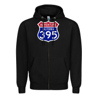 Black california usa highway 395 hiking fishing climbing adventure premium Zipper Hoodie - linhVisuals