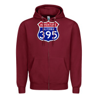 California Usa Highway 395 Hiking Fishing Climbing Adventure Premium Zipper Hoodie | Teevron