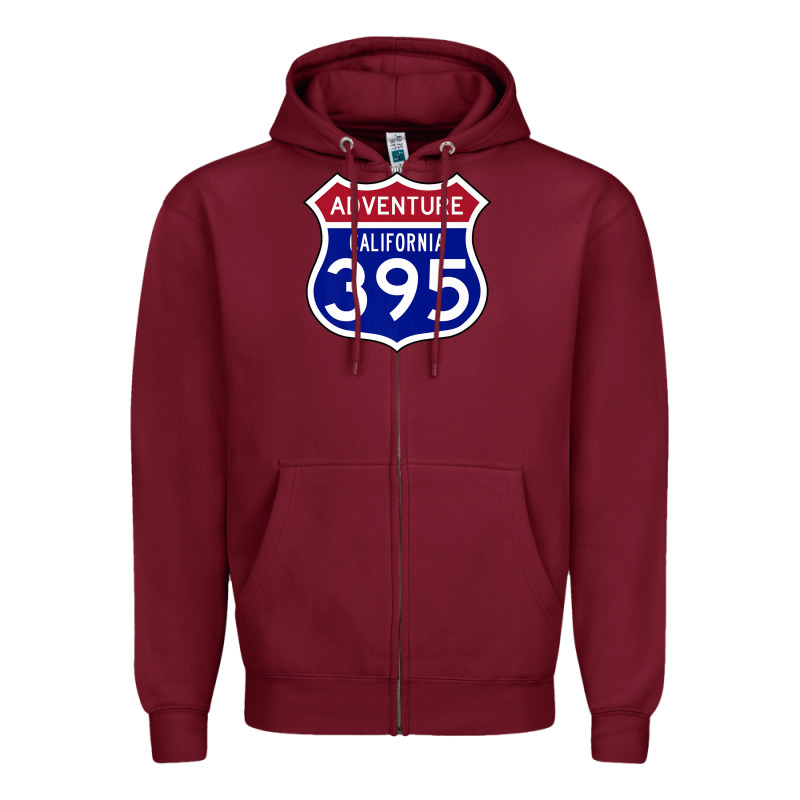 California Usa Highway 395 Hiking Fishing Climbing Adventure Premium Zipper Hoodie by linhVisuals | Teevron