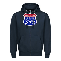 Navy california usa highway 395 hiking fishing climbing adventure premium Zipper Hoodie - linhVisuals