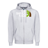 Heather Grey the shrek face Zipper Hoodie - linhVisuals