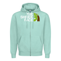 Seafoam the shrek face Zipper Hoodie - linhVisuals