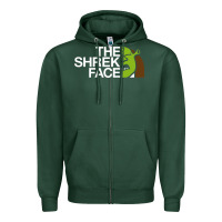 Sports Green the shrek face Zipper Hoodie - linhVisuals