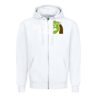 White the shrek face Zipper Hoodie - linhVisuals