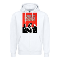 White nobody expects the spanish inquisition Zipper Hoodie - linhVisuals