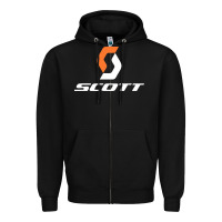 Black scott company bike Zipper Hoodie - linhVisuals