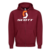 Burgundy scott company bike Zipper Hoodie - linhVisuals