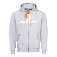 Heather Grey scott company bike Zipper Hoodie - linhVisuals
