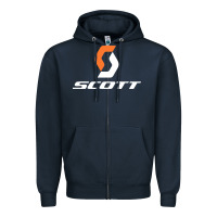 Navy scott company bike Zipper Hoodie - linhVisuals