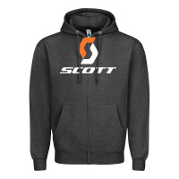 Charcoal Heather scott company bike Zipper Hoodie - linhVisuals