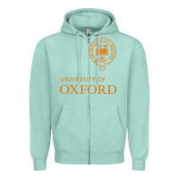 Seafoam oxford Zipper Hoodie - linhVisuals