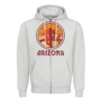 Arizona Cactus Sunset Scene Graphic T Shirt Zipper Hoodie | Teevron