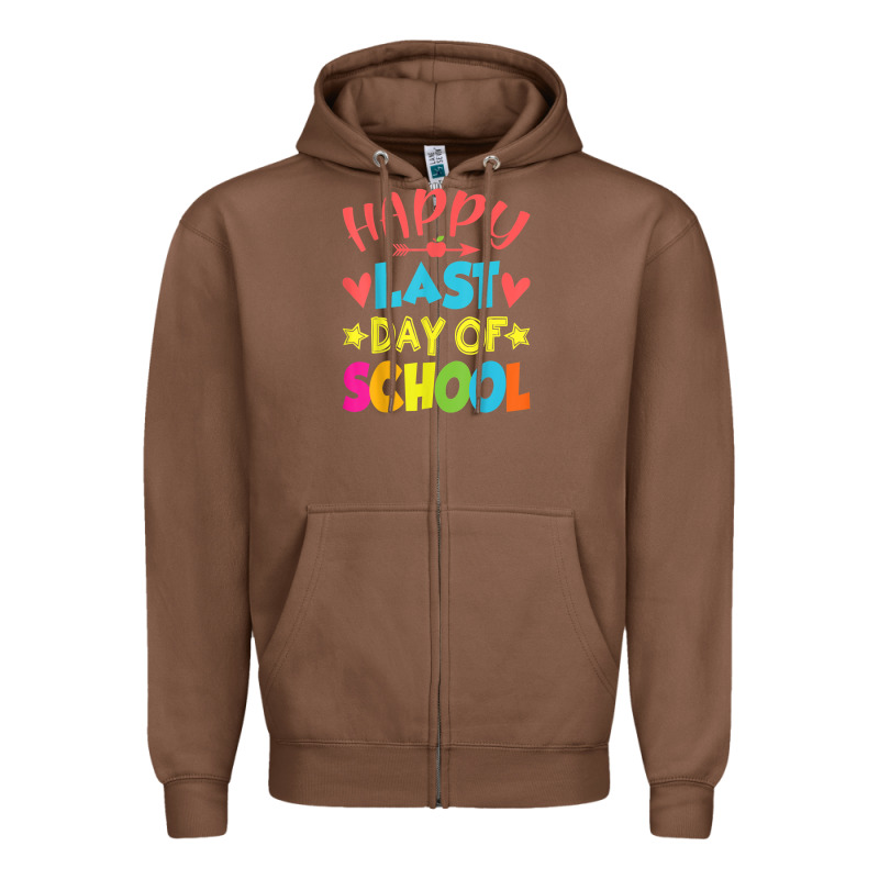 Happy Last Day Of School Teacher Boys Girls School Last Day Zipper Hoodie by linhVisuals | Teevron