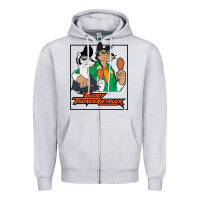 Heather Grey buddy thunderstruck friend Zipper Hoodie - linhVisuals
