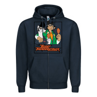 Navy buddy thunderstruck friend Zipper Hoodie - linhVisuals