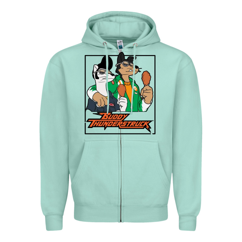 Buddy Thunderstruck Friend Zipper Hoodie by linhVisuals | Teevron