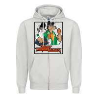 Dove Grey buddy thunderstruck friend Zipper Hoodie - linhVisuals