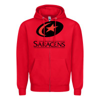 Red saracens Zipper Hoodie - linhVisuals