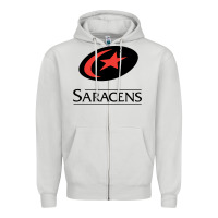 Dove Grey saracens Zipper Hoodie - linhVisuals
