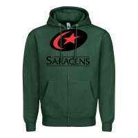 Sports Green saracens Zipper Hoodie - linhVisuals