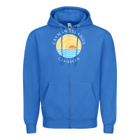 True Royal cayman islands retro colorful ocean sunset palm tree novelty Zipper Hoodie - linhVisuals