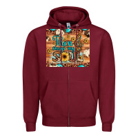 Burgundy then sings my soul treble clef Zipper Hoodie - JahusDesignShop