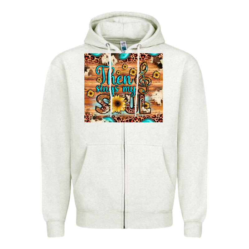 Then Sings My Soul Treble Clef Zipper Hoodie by JahusDesignShop | Teevron