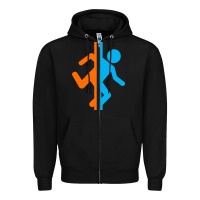 Black portal   portal Zipper Hoodie - linhVisuals