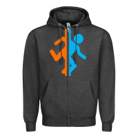 Charcoal Heather portal   portal Zipper Hoodie - linhVisuals