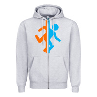 Heather Grey portal   portal Zipper Hoodie - linhVisuals
