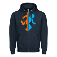 Navy portal   portal Zipper Hoodie - linhVisuals