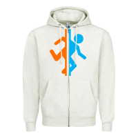 Oatmeal Heather portal   portal Zipper Hoodie - linhVisuals