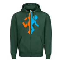 Sports Green portal   portal Zipper Hoodie - linhVisuals