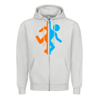 Dove Grey portal   portal Zipper Hoodie - linhVisuals